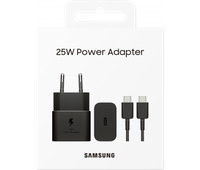 Oryginalna ładowarka sieciowa Samsung 25W + kabel USB-C - USB-C EP-T2510XBEGEU Czarny (blister EU)