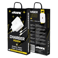 MOONX ładowarka sieciowa MC08 PD 45W 1xUSB-C + kabel USB-C - USB-C Biały