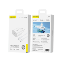 FONENG wall charger EU39 PD 20W 1xUSB-C + cable USB-C - Lightning White