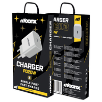 MOONX wall charger MC03 PD 20W 1xUSB-C White