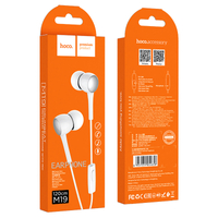 HOCO wired earphones M19 JACK 3.5MM with microphone 1.2M White