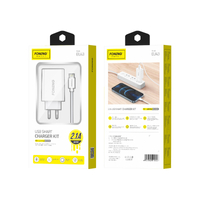 FONENG ładowarka sieciowa EU43 2.1A 10W 1xUSB + kabel Lightning Biały