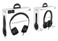 HOCO słuchawki przewodowe nauszne W21 JACK 3.5MM z mikrofonem 1.2M Czarny