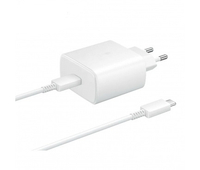 Oryginalna ładowarka sieciowa Samsung 45W + kabel USB-C - USB-C EP-TA845 GP-PTU020SOFWQ Biały (bulk EU)