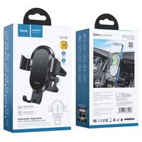 HOCO car holder with wireless charging CA105 15W Black