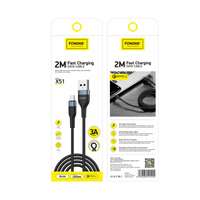 FONENG cable X51 Micro USB 2.1A 2M Black