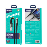 JELLICO cable B10 USB-C 3.1A 1M Black