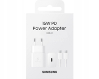 Oryginalna ładowarka sieciowa Samsung 15W + kabel USB-C - USB-C EP-T1510XWEGEU Biały (blister EU)