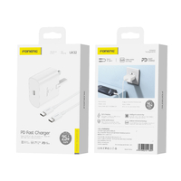 FONENG wall charger EU51 GaN PD 25W 1xUSB-C + cable USB-C - USB-C White