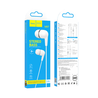 HOCO wired earphones M97 JACK 3.5MM with microphone 1.2M White