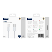 JELLICO kabel IP15 USB-C - USB-C PD 60W 2M Biały