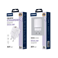 JELLICO wall charger A77 22,5W 1xUSB QC3.0 White