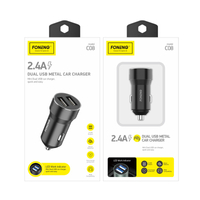 FONENG ładowarka samochodowa C08 2.4A 12W 2xUSB Czarny