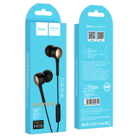 HOCO wired earphones M19 JACK 3.5MM with microphone 1.2M Black