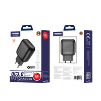JELLICO wall charger C32 18W 1xUSB QC3.0 + cable Lightning Black