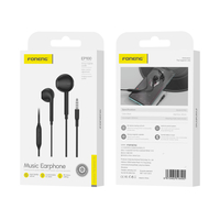 FONENG wired earphones EP100 JACK 3.5MM with microphone 1.2M White