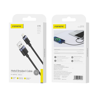 FONENG Kabel X115 Lightning 2.1A 1M schwarz