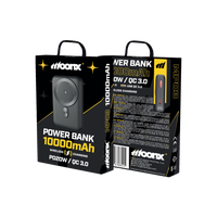 MOONX power bank magnetyczny MP03 PD 20W 1xUSB-C + 1xUSB QC3.0 22.5W 10000mAh czarny