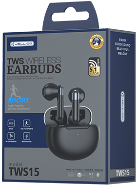 JELLICO wireless earphones TWS15 Black