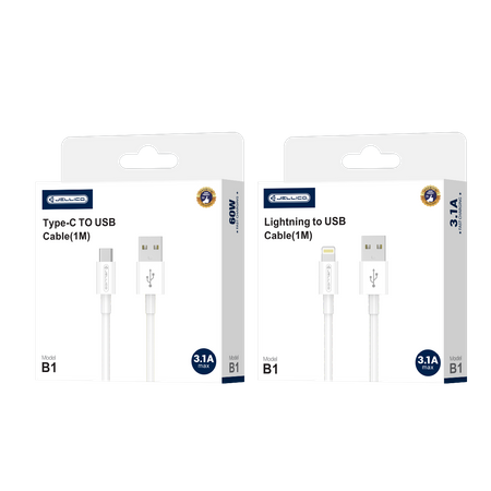 JELLICO Kabel B1 USB-C 3.1A 1M weiss